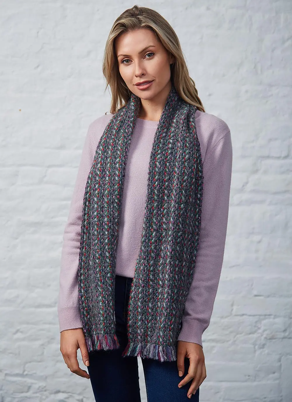 MICRO PLEAT SCARF COUNTRY DIARIES main image 1